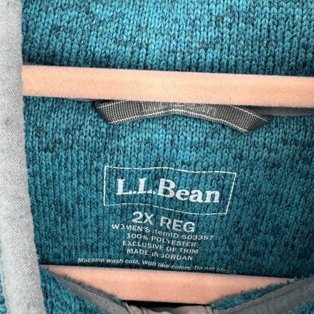 L.L. Bean Women's Blue Pullover Sweater With Pockets Plus Size 2X - Picture 7 of 7